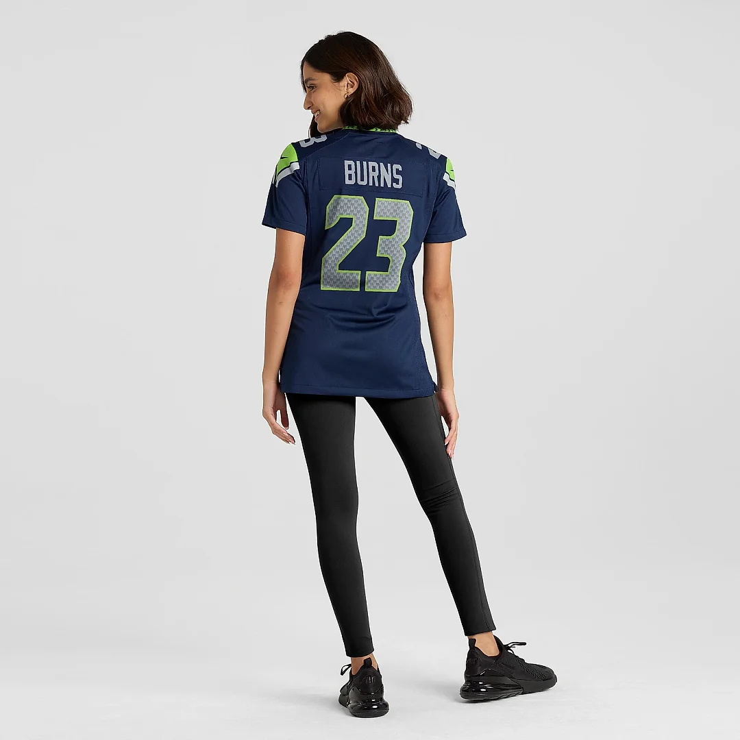 Zennovawear Women's Seattle Seahawks Artie Burns College Navy Game Jersey