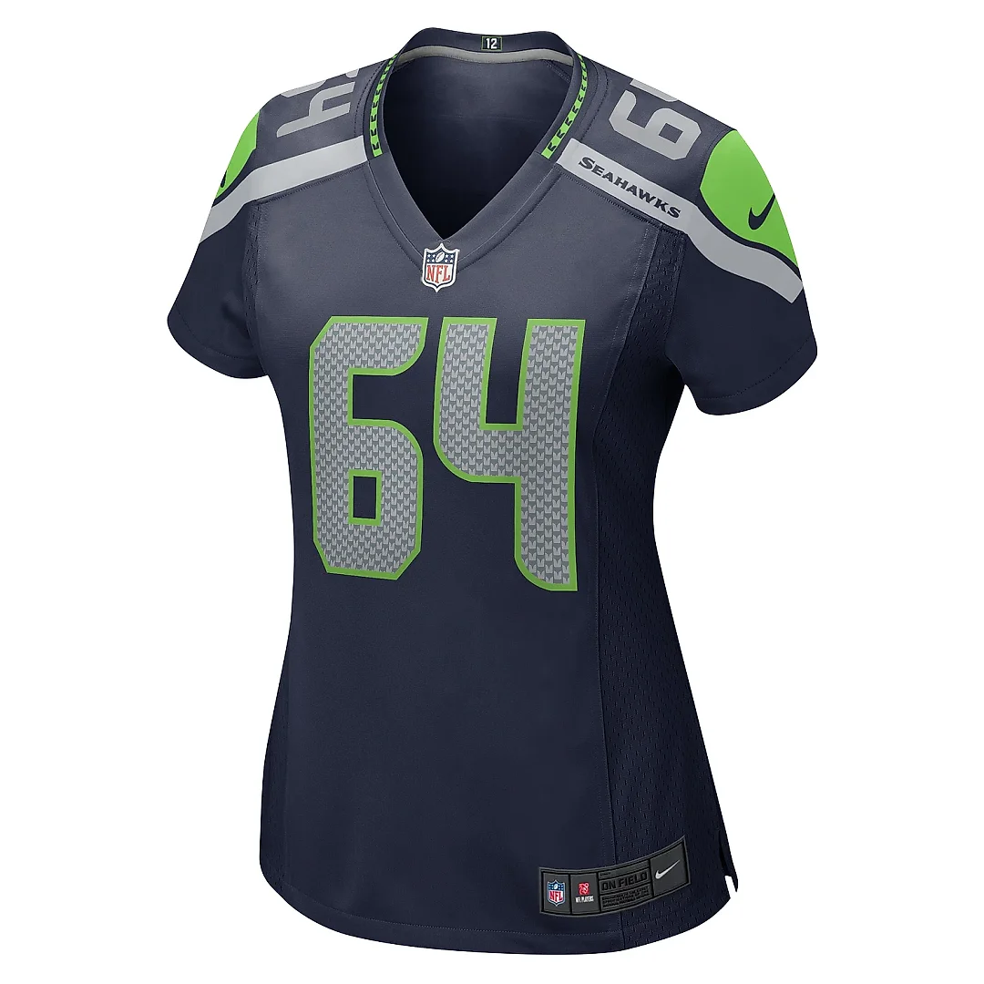 Zennovawear Women's Seattle Seahawks Austin Faoliu College Navy Game Jersey