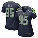 Zennovawear Women's Seattle Seahawks Brandon Pili College Navy Team Game Jersey