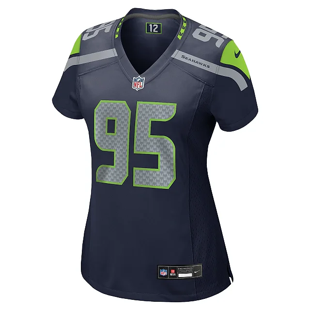 Zennovawear Women's Seattle Seahawks Brandon Pili College Navy Team Game Jersey