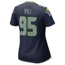 Zennovawear Women's Seattle Seahawks Brandon Pili College Navy Team Game Jersey