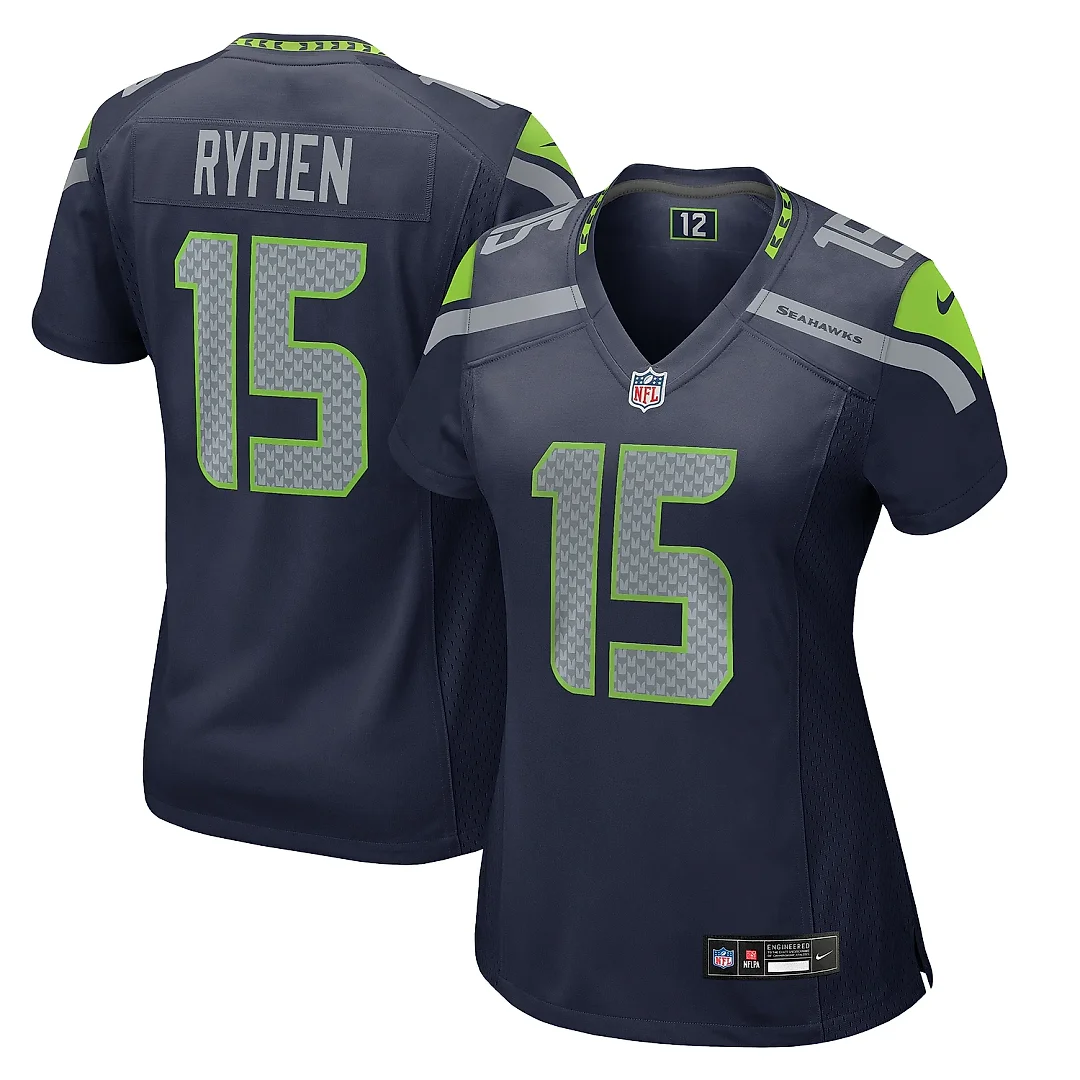 Zennovawear Women's Seattle Seahawks Brett Rypien College Navy Team Game Jersey
