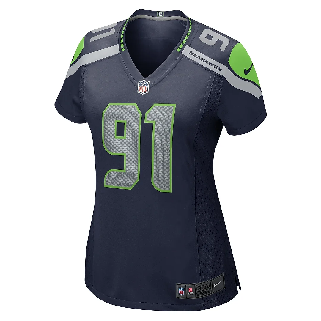 Zennovawear Women's Seattle Seahawks Bryan Mone College Navy Game Jersey