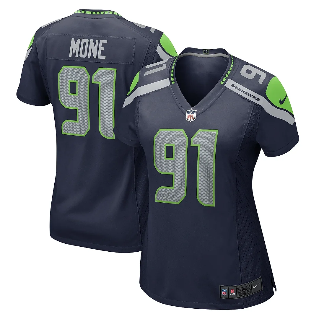 Zennovawear Women's Seattle Seahawks Bryan Mone College Navy Game Jersey