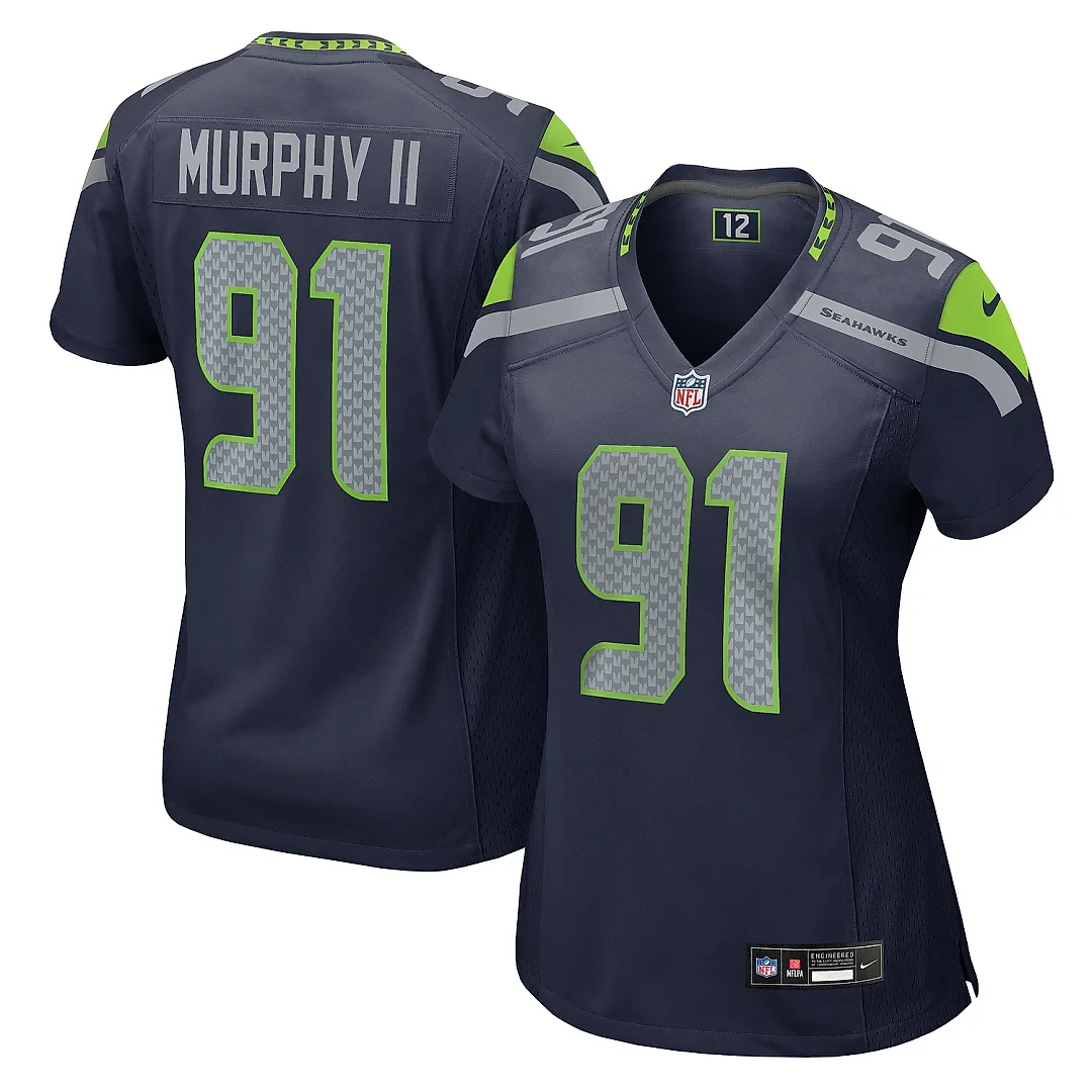 Zennovawear Women's Seattle Seahawks Byron Murphy II College Navy Game Jersey