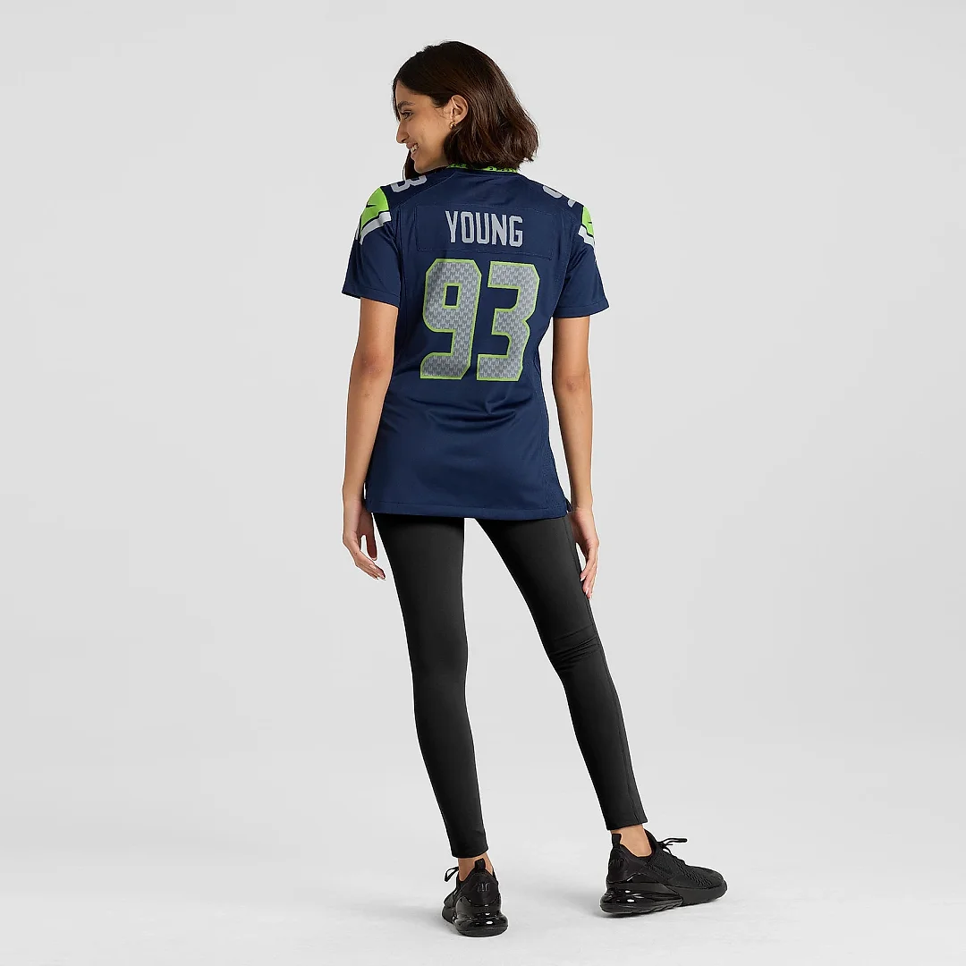 Zennovawear Women's Seattle Seahawks Cameron Young College Navy Team Game Jersey