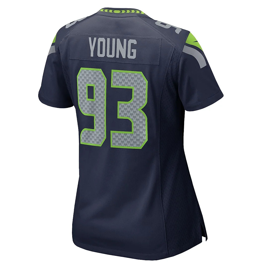 Zennovawear Women's Seattle Seahawks Cameron Young College Navy Team Game Jersey