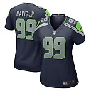 Zennovawear Women's Seattle Seahawks Carl Davis Jr. Navy Game Jersey