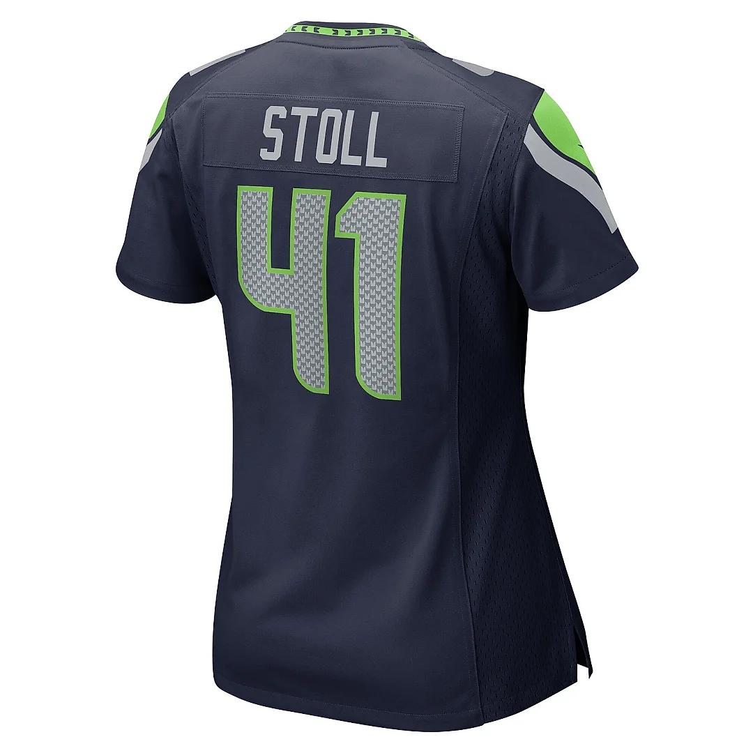 Zennovawear Women's Seattle Seahawks Chris Stoll College Navy Game Jersey