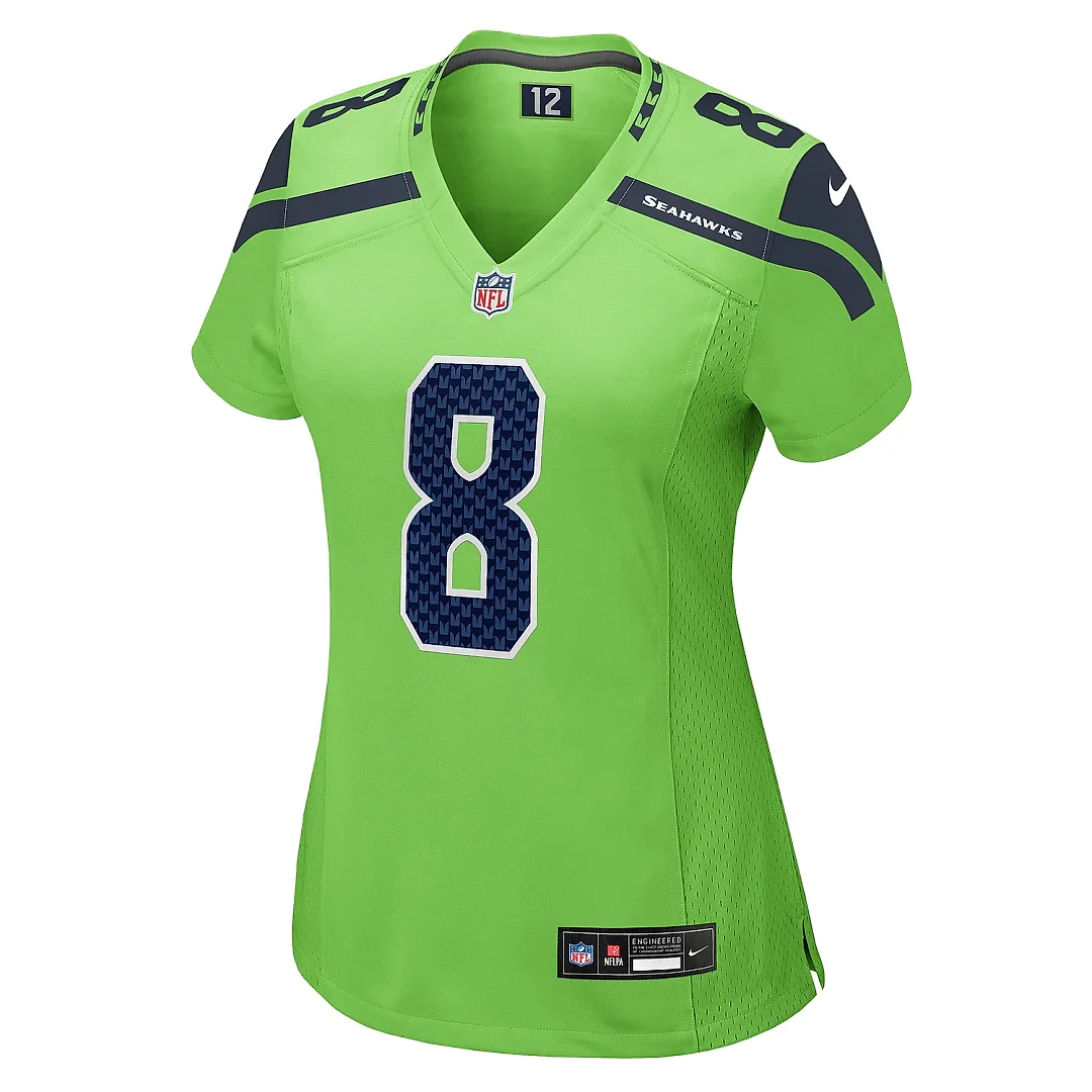 Zennovawear Women's Seattle Seahawks Coby Bryant Neon Green Game Jersey