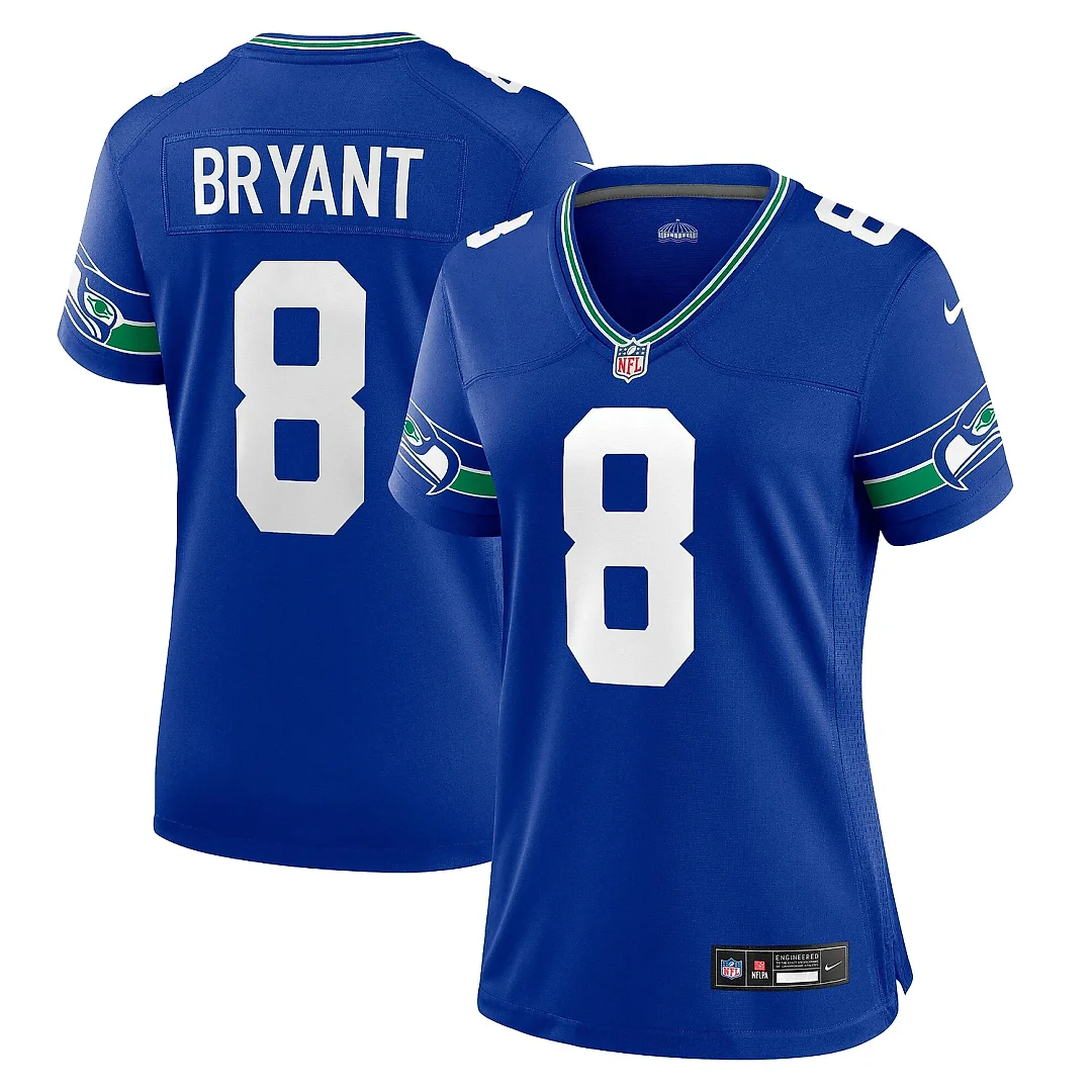 Zennovawear Women's Seattle Seahawks Coby Bryant Royal Throwback Player Game Jersey
