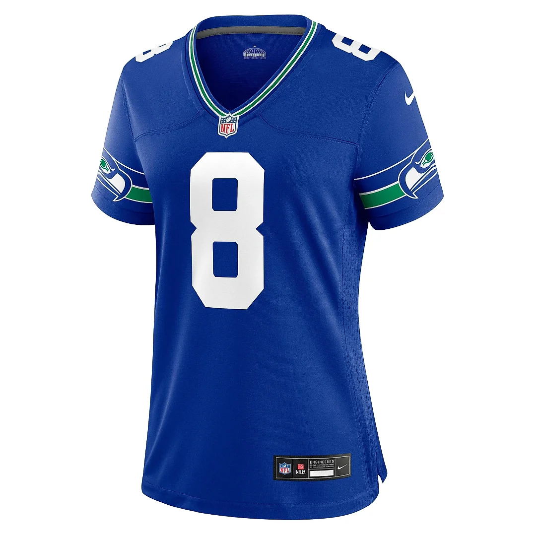 Zennovawear Women's Seattle Seahawks Coby Bryant Royal Throwback Player Game Jersey