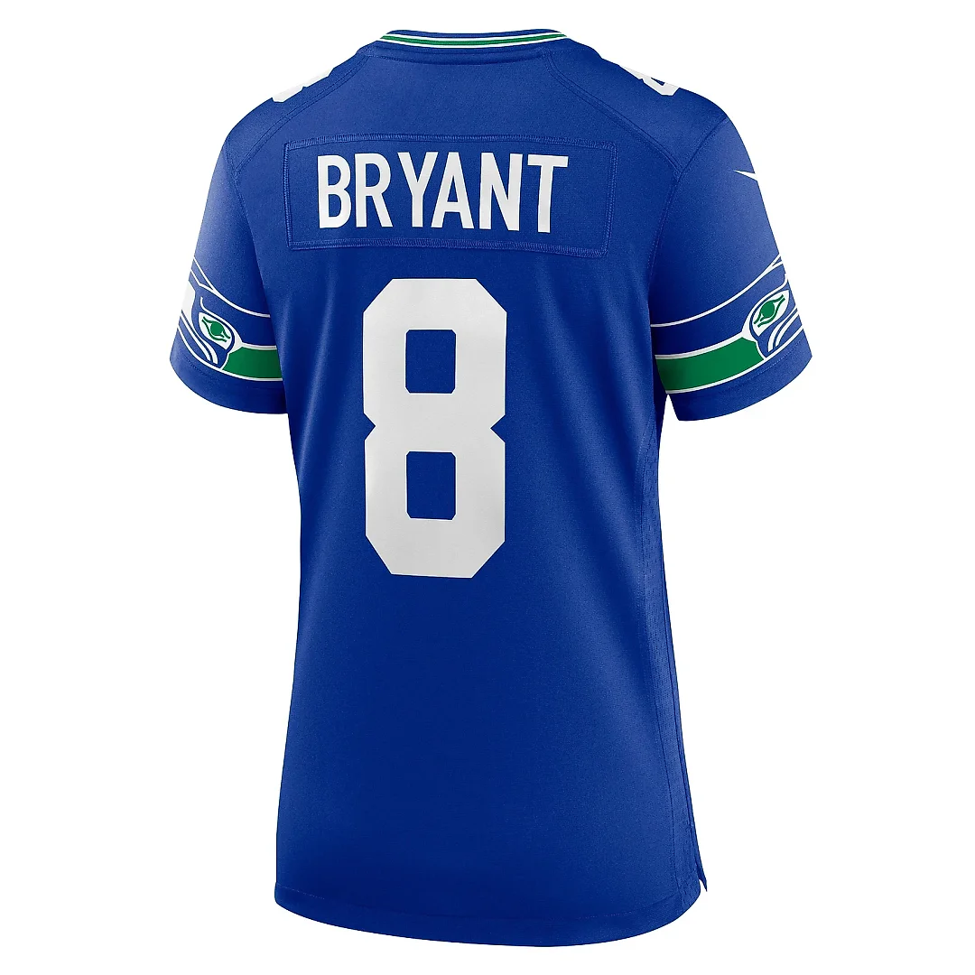 Zennovawear Women's Seattle Seahawks Coby Bryant Royal Throwback Player Game Jersey