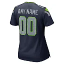 Zennovawear Women's Seattle Seahawks College Navy Custom Game Jersey