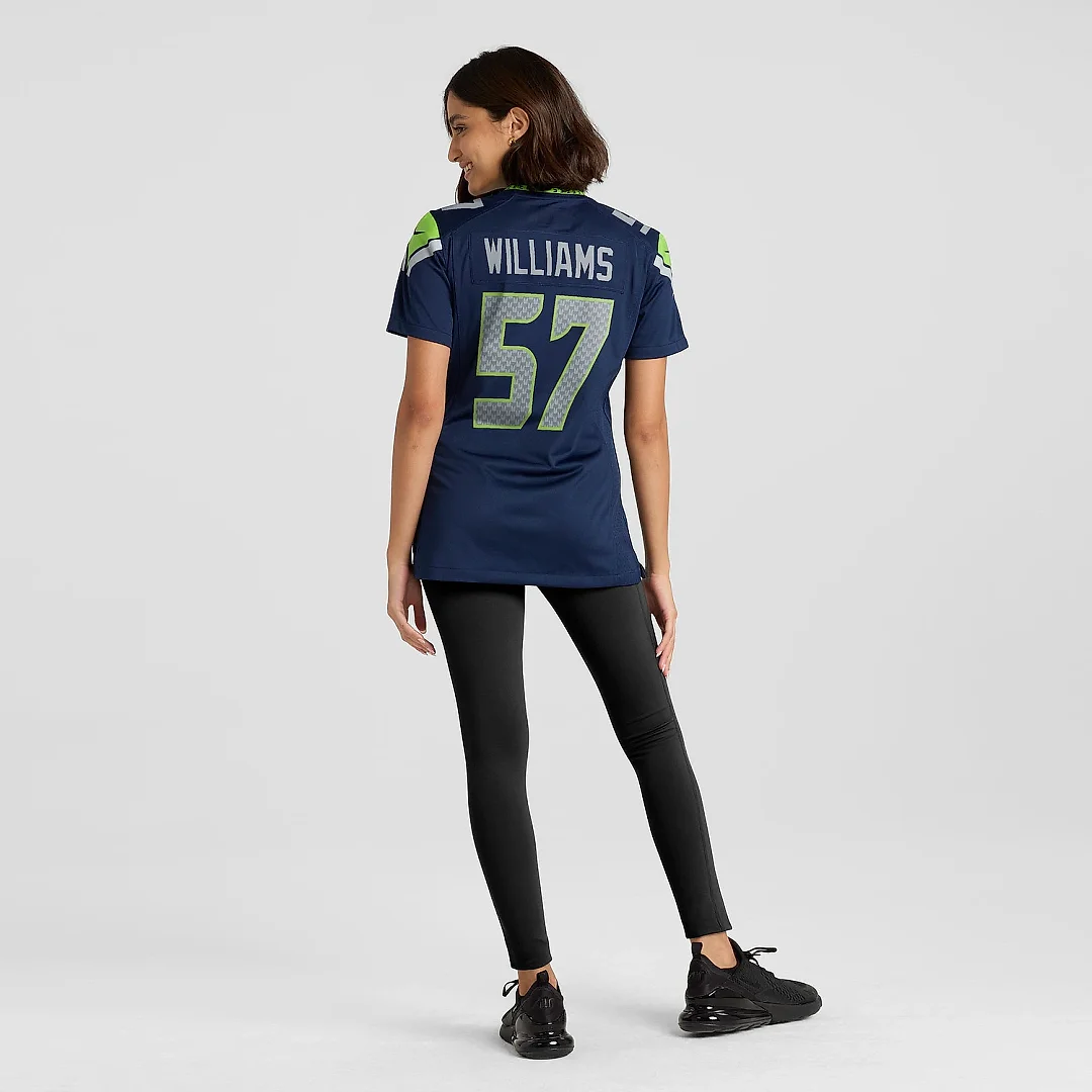 Zennovawear Women's Seattle Seahawks Connor Williams College Navy Team Game Jersey