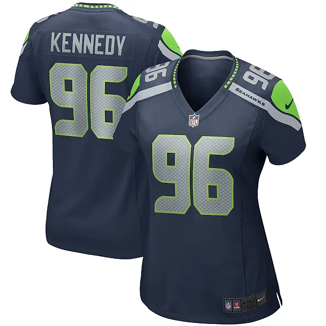 Zennovawear Women's Seattle Seahawks Cortez Kennedy College Navy Game Retired Player Jersey