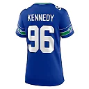 Zennovawear Women's Seattle Seahawks Cortez Kennedy Royal Throwback Player Game Jersey