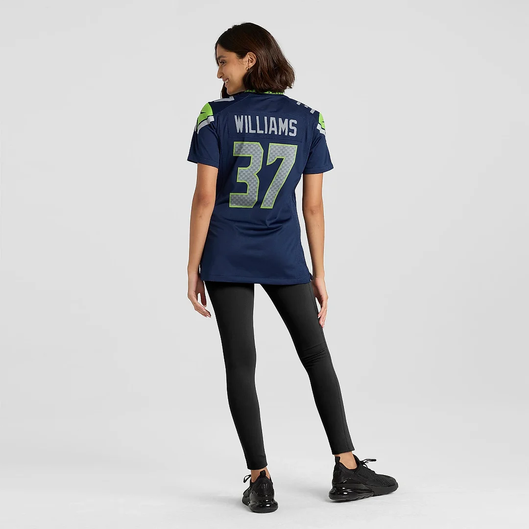 Zennovawear Women's Seattle Seahawks Damarion Williams Navy Game Jersey