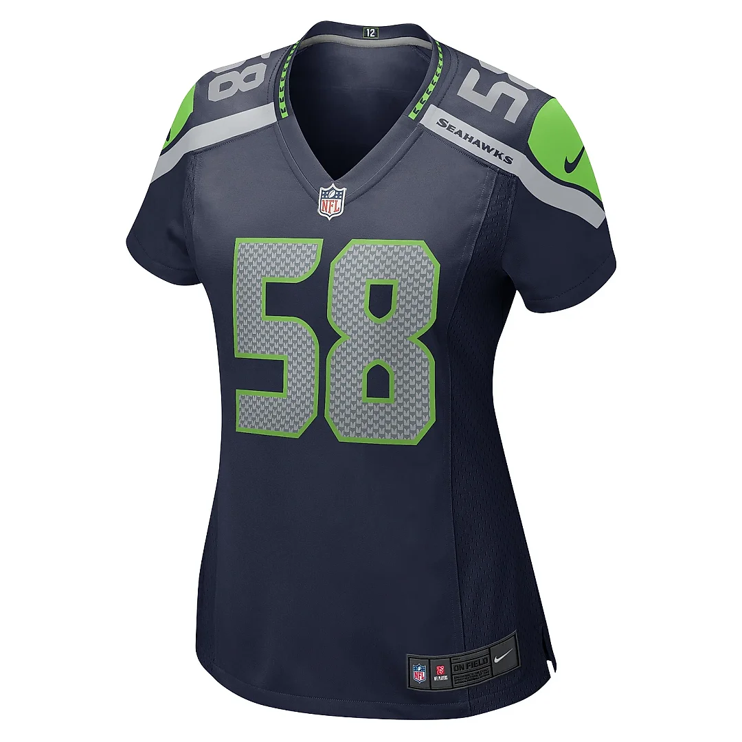 Zennovawear Women's Seattle Seahawks Derick Hall College Navy Game Jersey