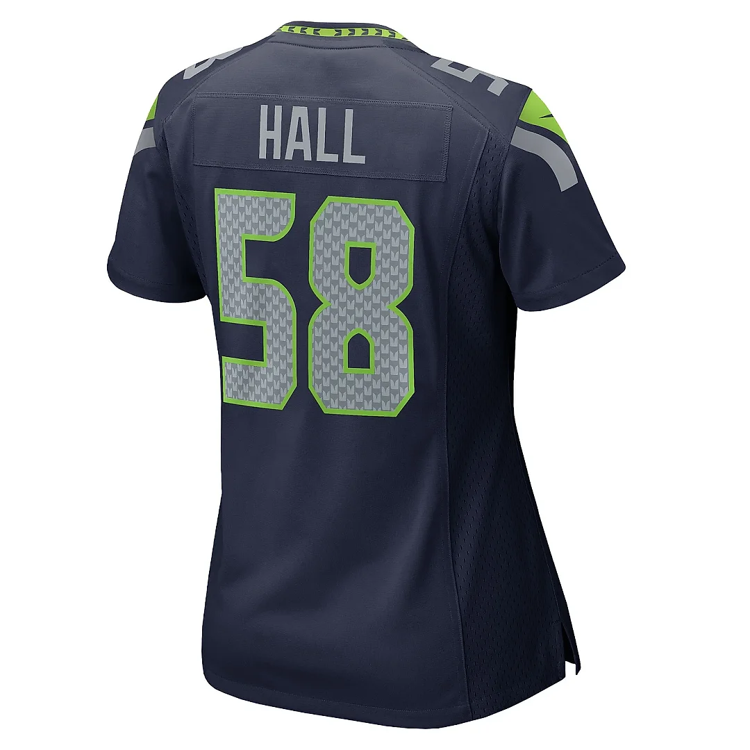 Zennovawear Women's Seattle Seahawks Derick Hall College Navy Team Game Jersey