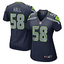 Zennovawear Women's Seattle Seahawks Derick Hall College Navy Team Game Jersey