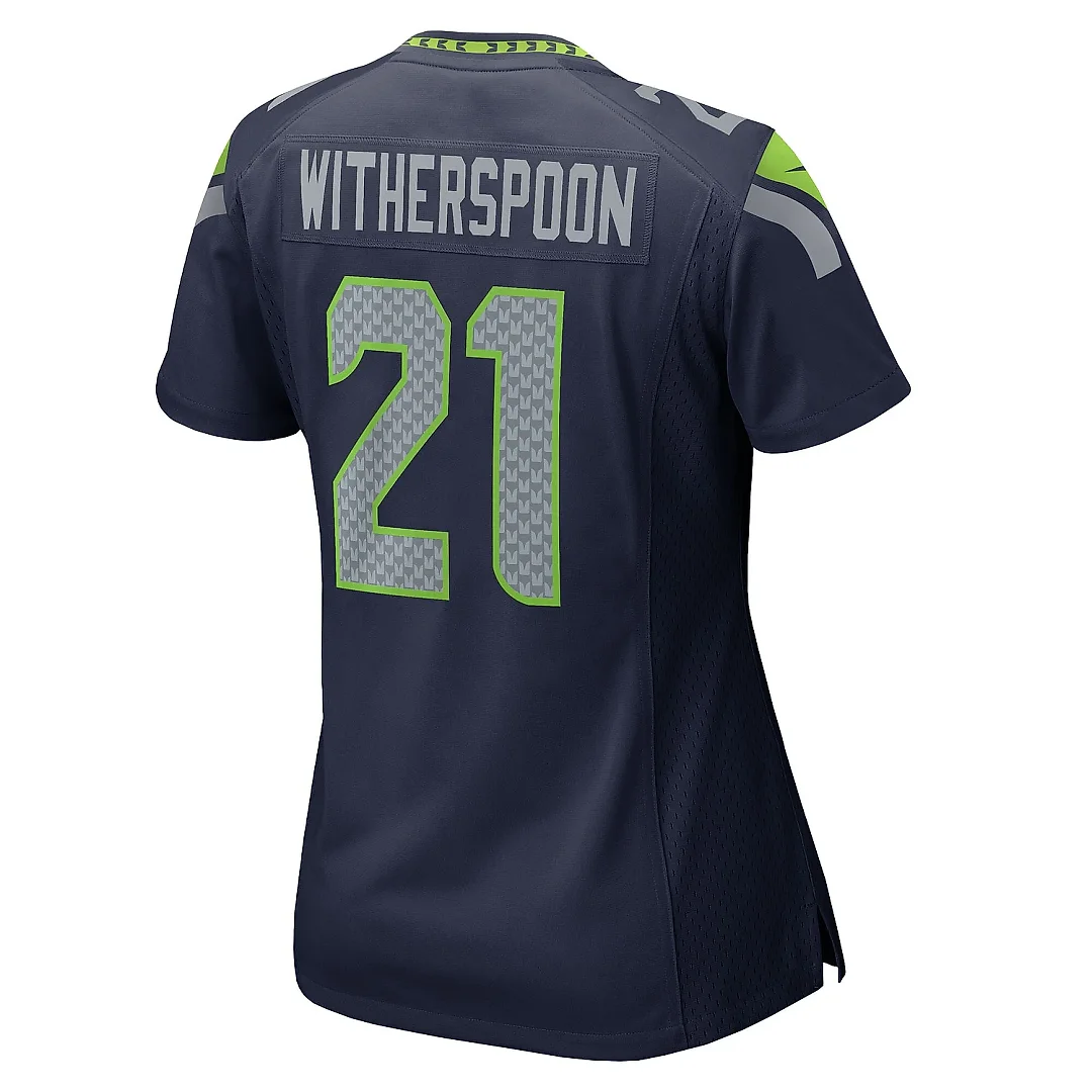 Zennovawear Women's Seattle Seahawks Devon Witherspoon College Navy Team Game Jersey
