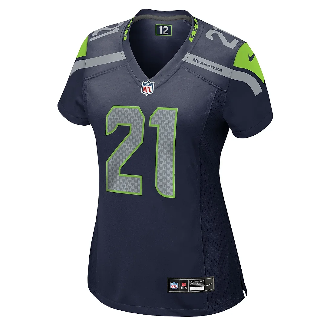 Zennovawear Women's Seattle Seahawks Devon Witherspoon College Navy Team Game Jersey