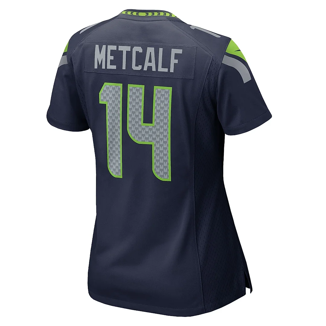 Zennovawear Women's Seattle Seahawks DK Metcalf College College Navy Team Game Jersey