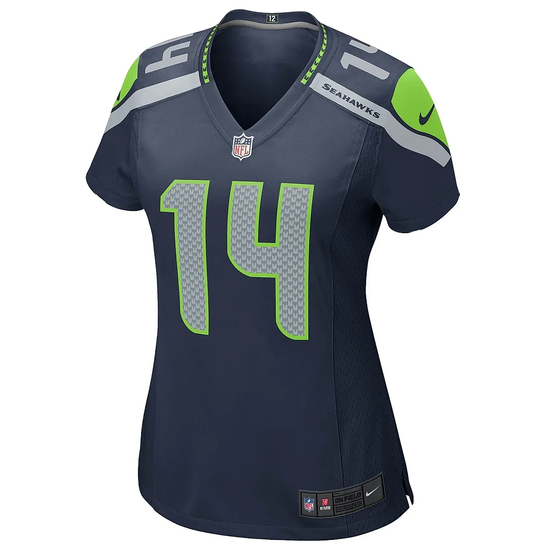 Zennovawear Women's Seattle Seahawks DK Metcalf College Navy Game Player Jersey