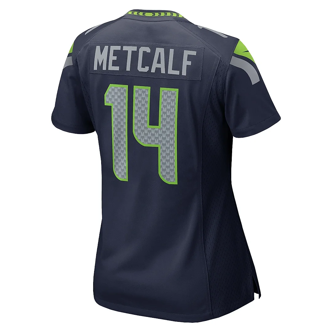 Zennovawear Women's Seattle Seahawks DK Metcalf College Navy Team Game Jersey