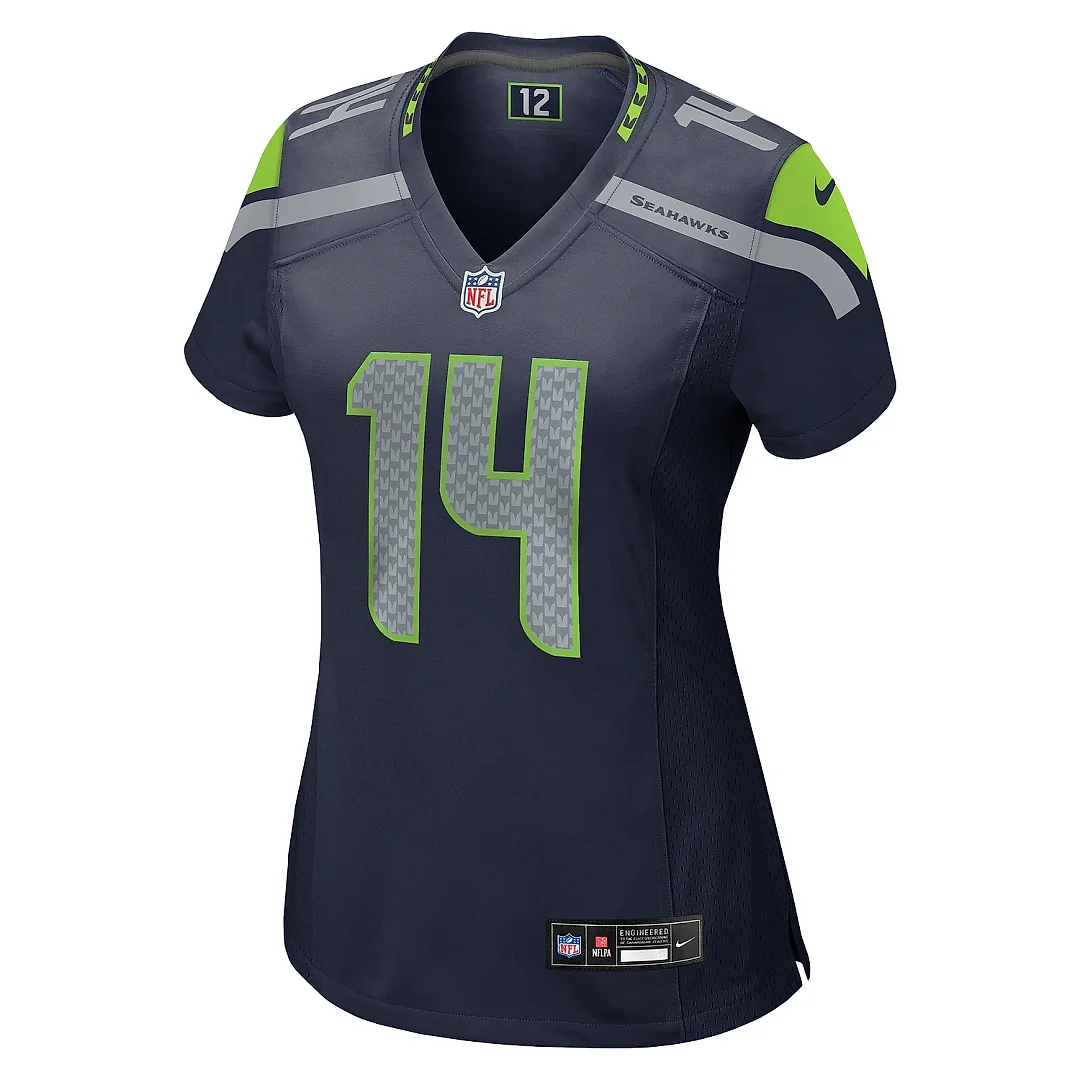 Zennovawear Women's Seattle Seahawks DK Metcalf College Navy Team Game Jersey