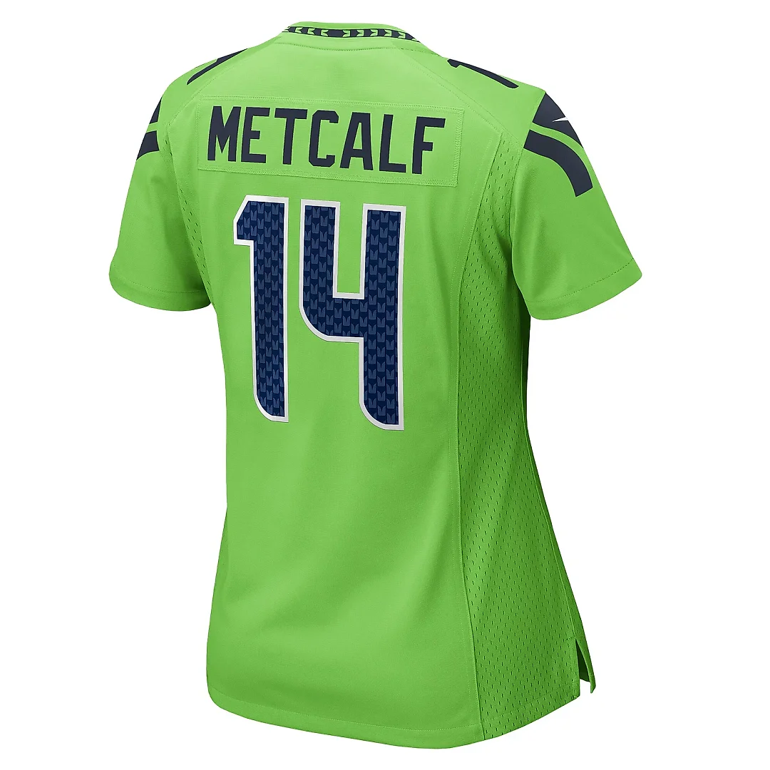 Zennovawear Women's Seattle Seahawks DK Metcalf Neon Green Game Jersey