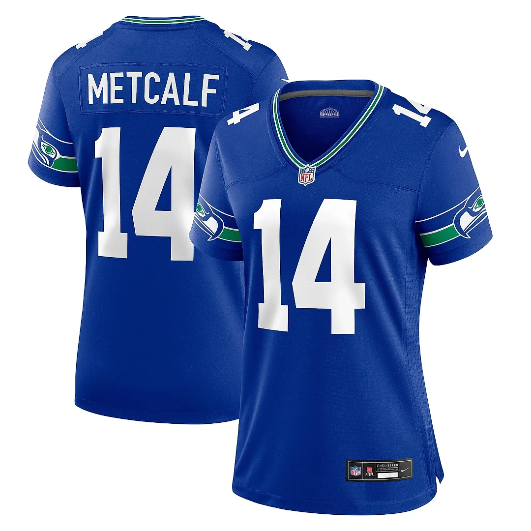 Zennovawear Women's Seattle Seahawks DK Metcalf Royal Player Jersey