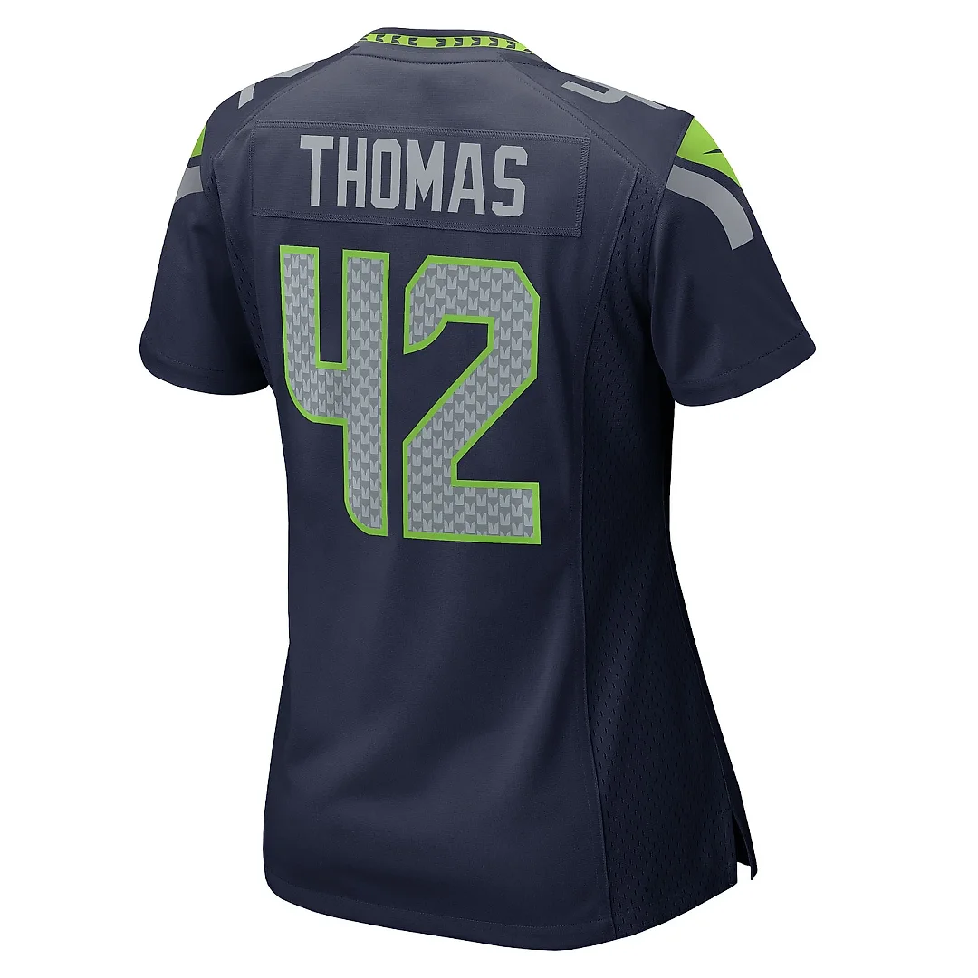 Zennovawear Women's Seattle Seahawks Drake Thomas College Navy Team Game Jersey