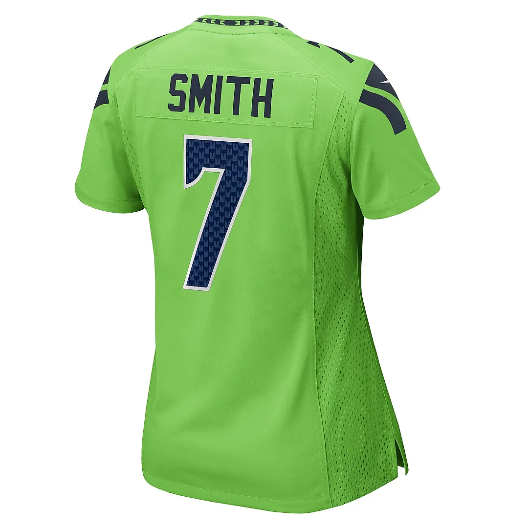 Zennovawear Women's Seattle Seahawks Geno Smith Neon Green Game Jersey