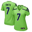 Zennovawear Women's Seattle Seahawks Geno Smith Neon Green Game Jersey