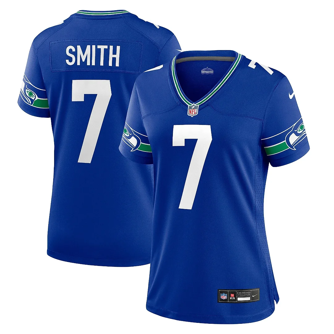 Zennovawear Women's Seattle Seahawks Geno Smith Royal Player Jersey