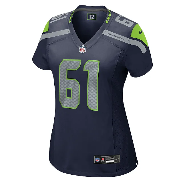 Zennovawear Women's Seattle Seahawks Jalen Sundell College Navy Team Game Jersey