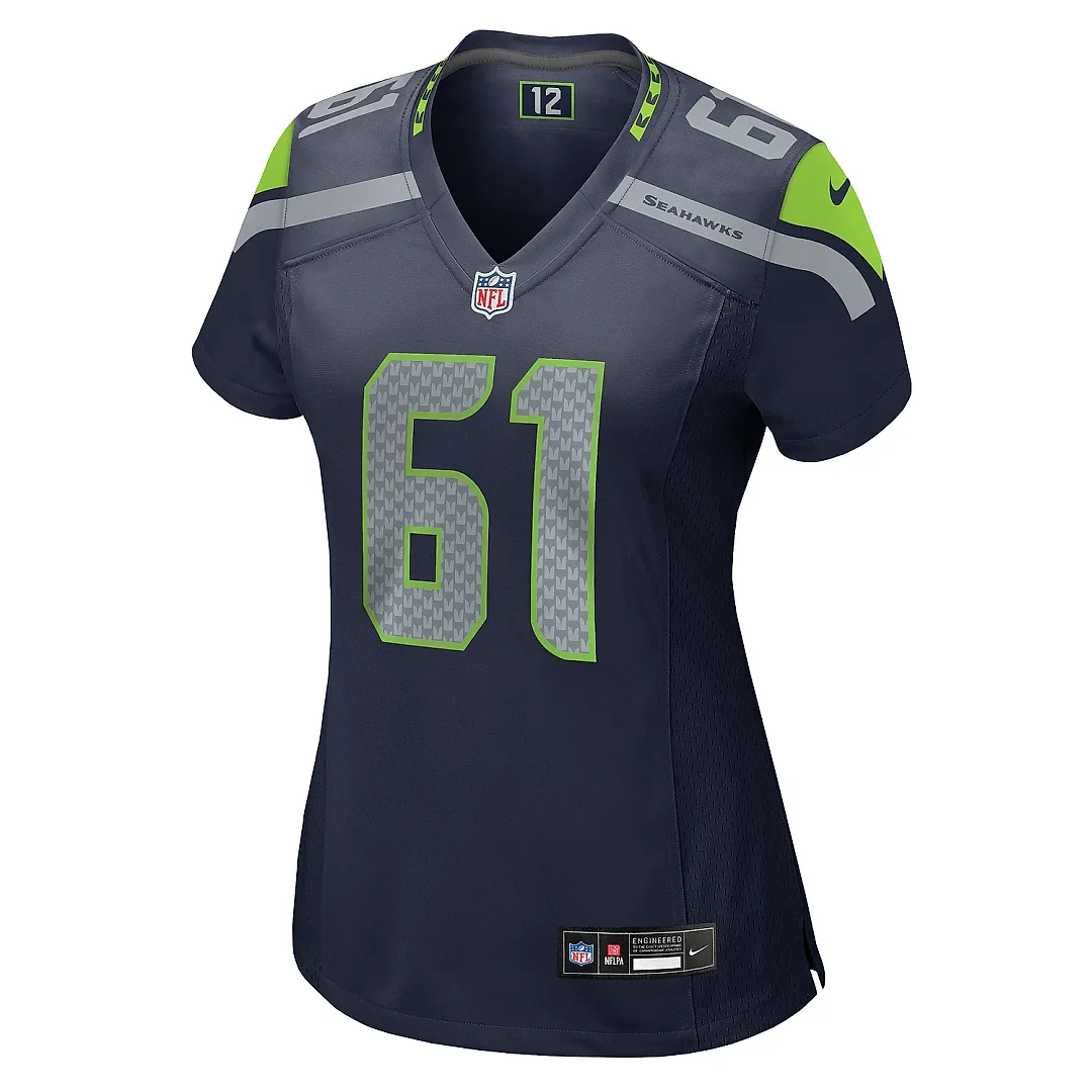 Zennovawear Women's Seattle Seahawks Jalen Sundell College Navy Game Jersey