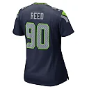 Zennovawear Women's Seattle Seahawks Jarran Reed College Navy Team Game Jersey
