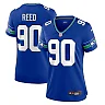 Zennovawear Women's Seattle Seahawks Jarran Reed Royal Throwback Player Game Jersey