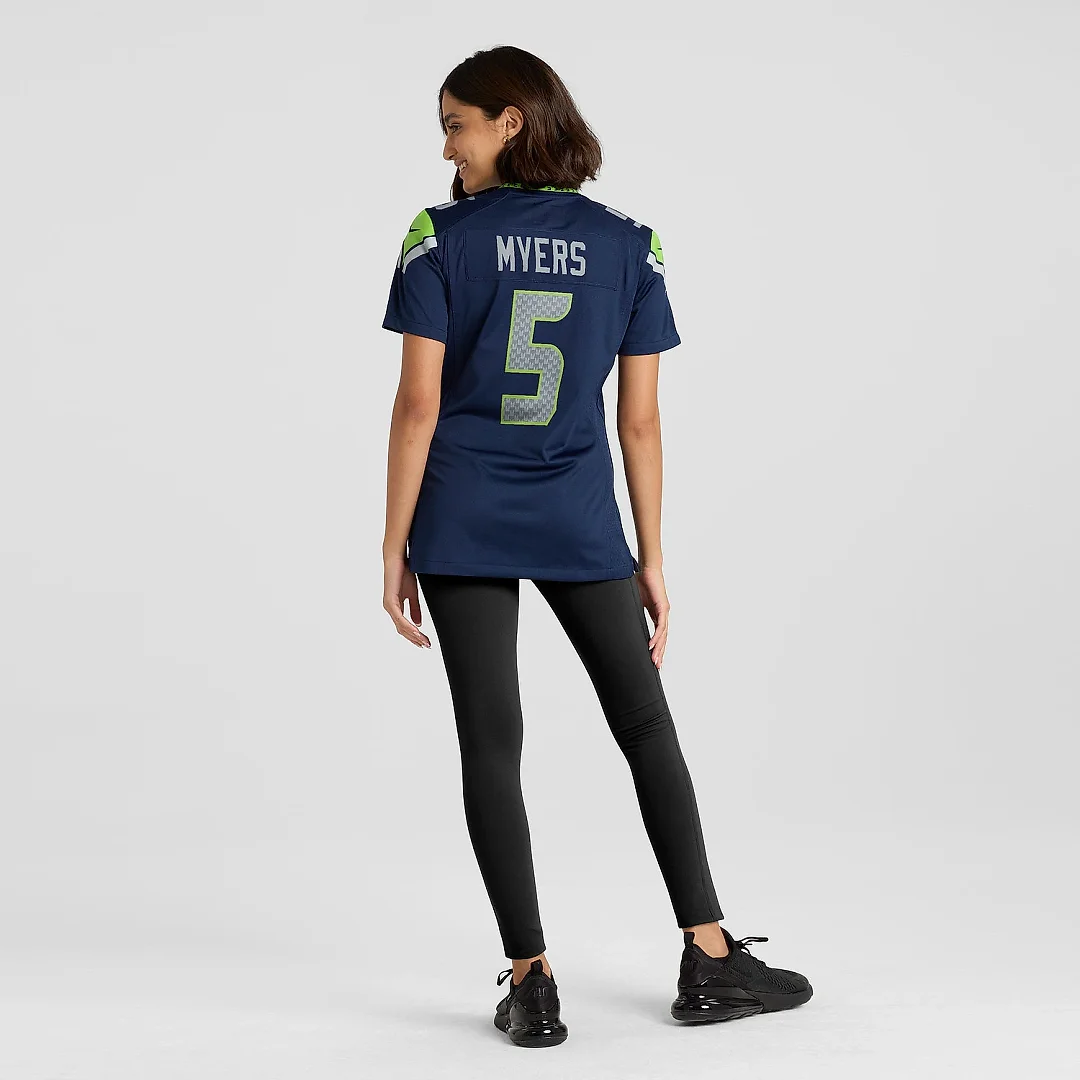 Zennovawear Women's Seattle Seahawks Jason Myers College Navy Team Game Jersey