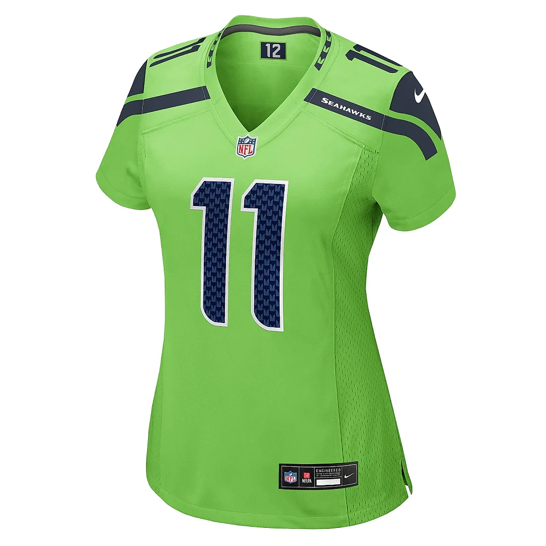 Zennovawear Women's Seattle Seahawks Jaxon Smith-Njigba Neon Green Game Jersey