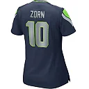 Zennovawear Women's Seattle Seahawks Jim Zorn College Navy Game Retired Player Jersey