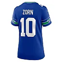 Zennovawear Women's Seattle Seahawks Jim Zorn Royal Throwback Retired Player Game Jersey
