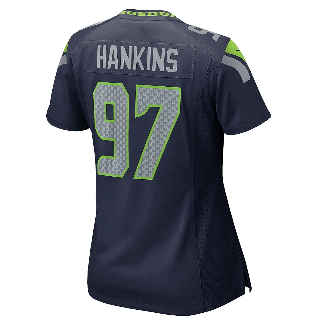 Zennovawear Women's Seattle Seahawks Johnathan Hankins College Navy Team Game Jersey