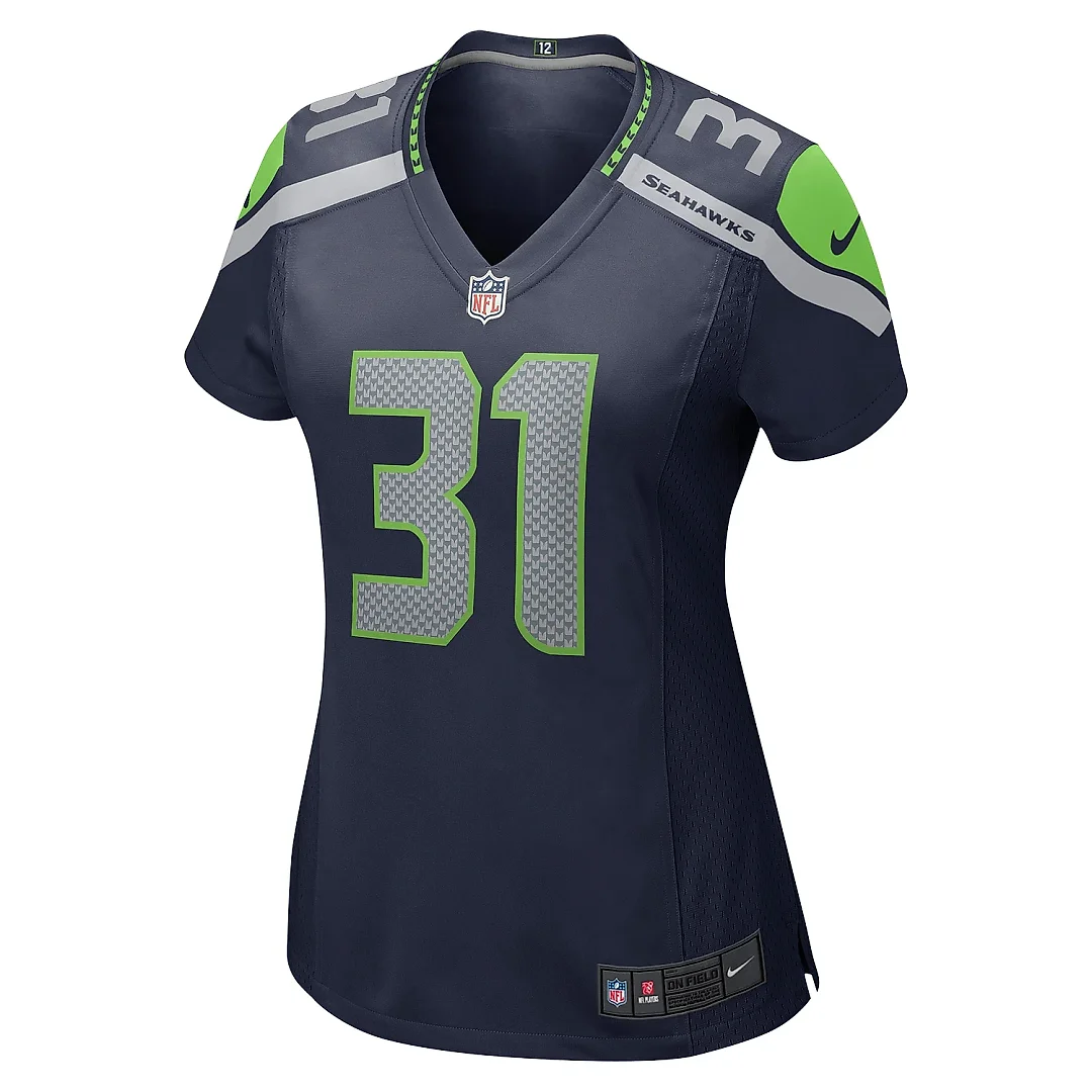 Zennovawear Women's Seattle Seahawks Kam Chancellor College Navy Retired Player Game Jersey