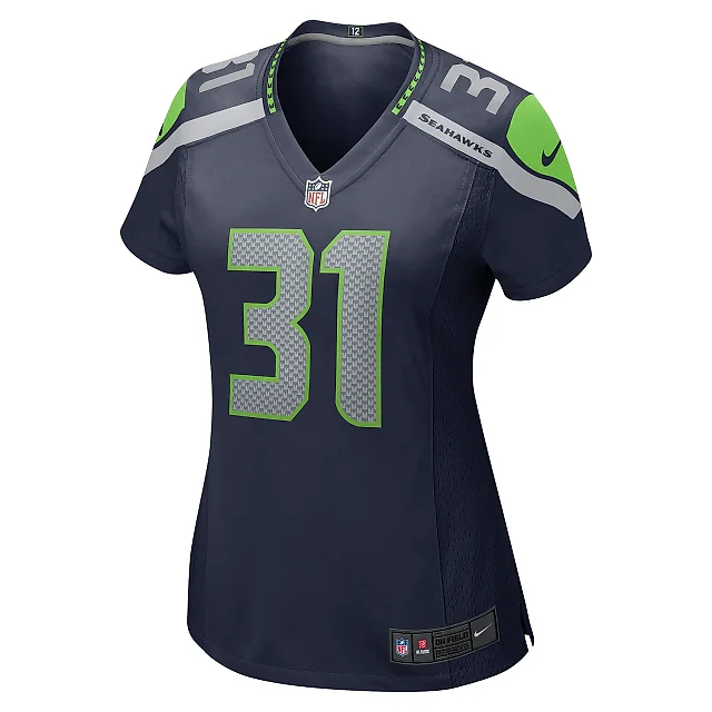 Zennovawear Women's Seattle Seahawks Kam Chancellor College Navy Retired Player Game Jersey
