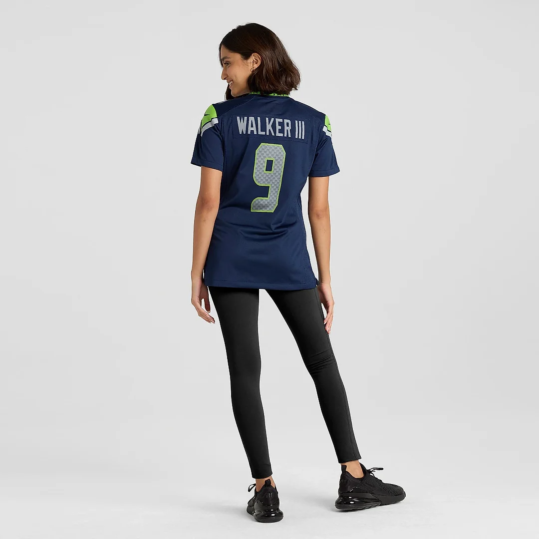 Zennovawear Women's Seattle Seahawks Kenneth Walker III Navy Player Jersey