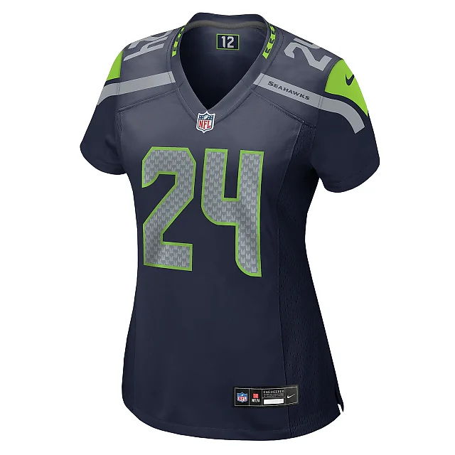 Zennovawear Women's Seattle Seahawks K'Von Wallace College Navy Game Jersey
